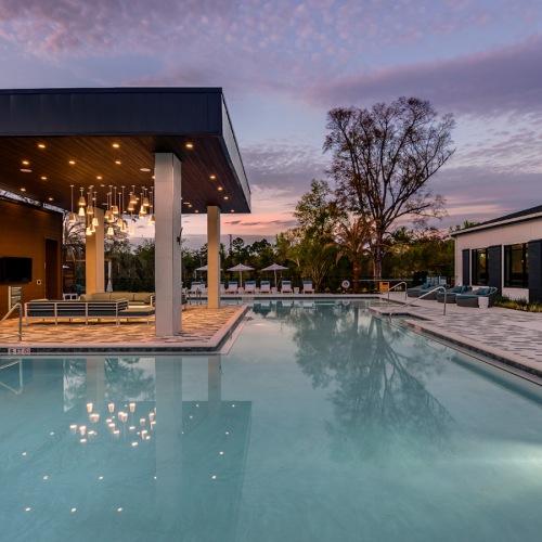 Sparkling swimming pool